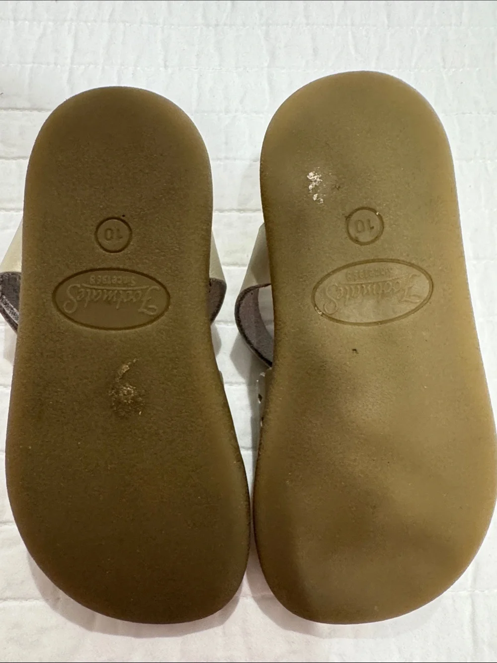 Toddler Girl Gold Footmate Sandals